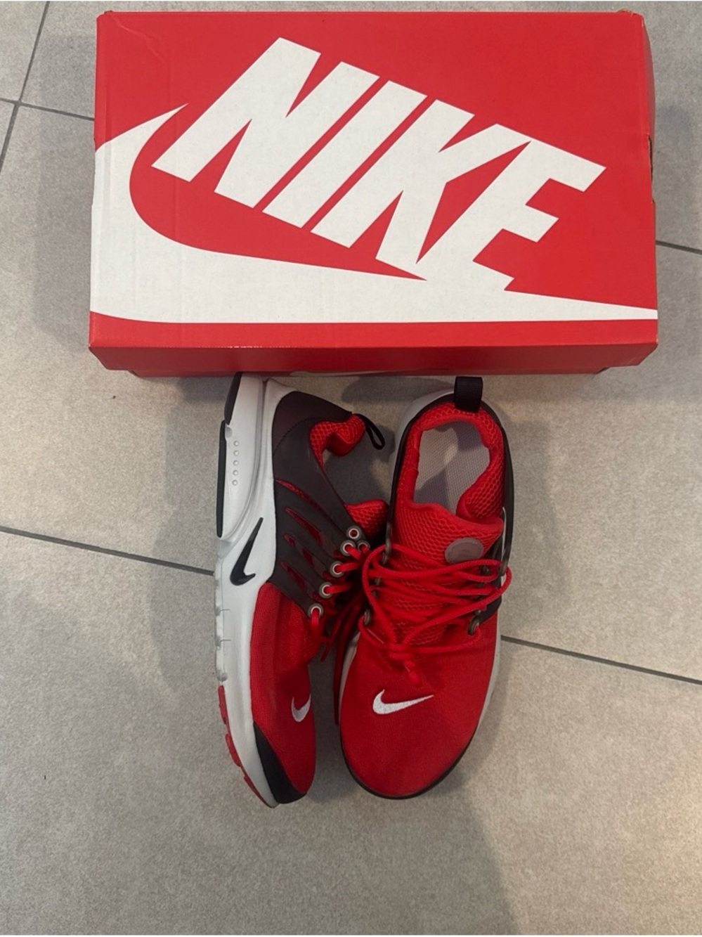Nike Red and Black Running Sneakers with White Accents